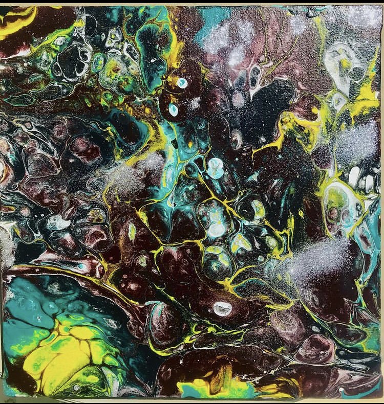Abstract art on 12”x12” Canvas