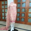 Hand Embrioded pure Chiffon suit