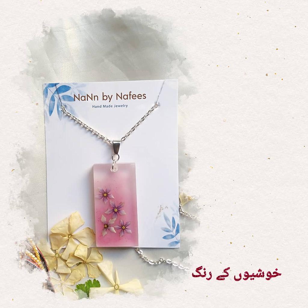 Botanical Dry Flower Resin Pendant Lilac