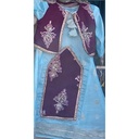 Sky Blue Balochi Frock