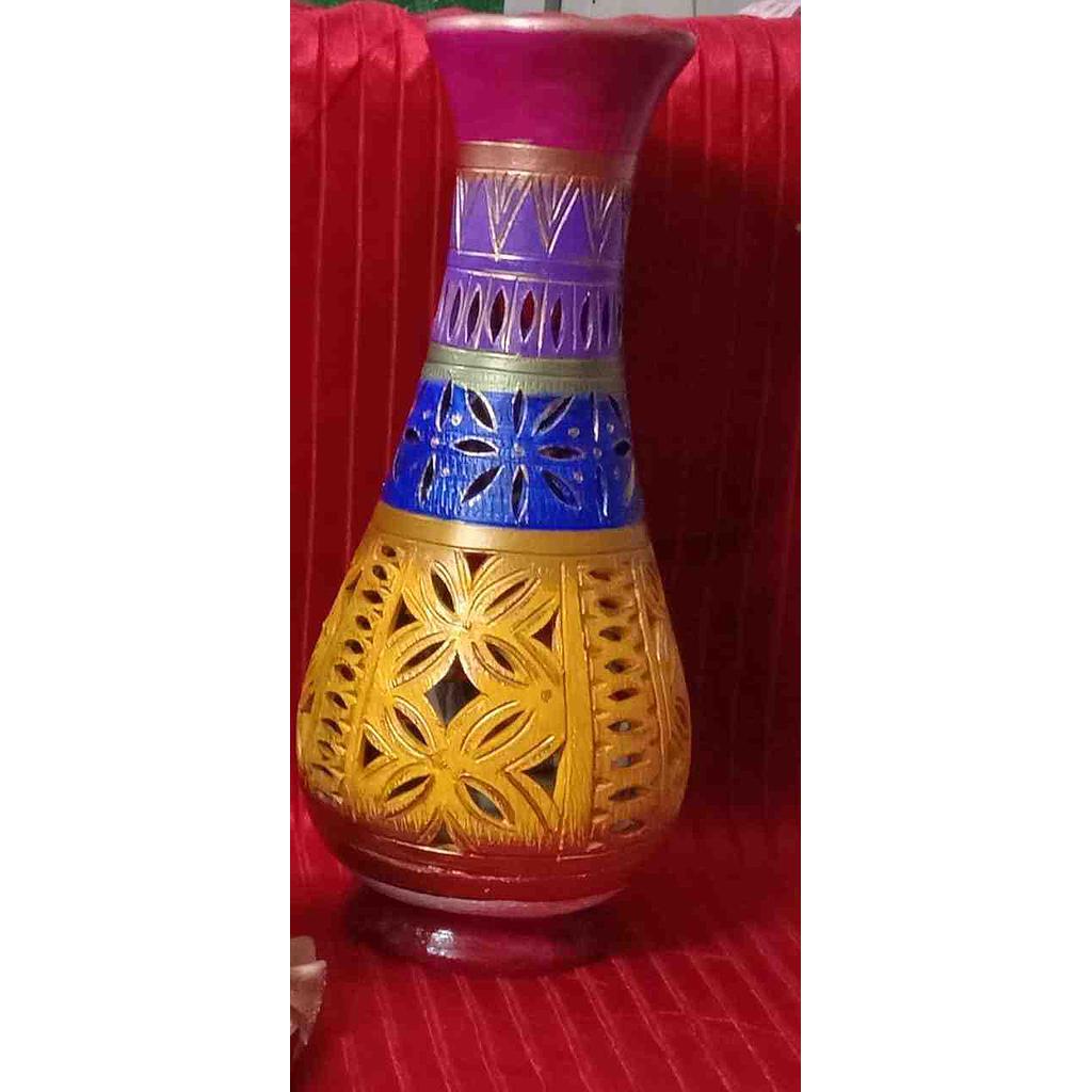 Painted Clay Vase
