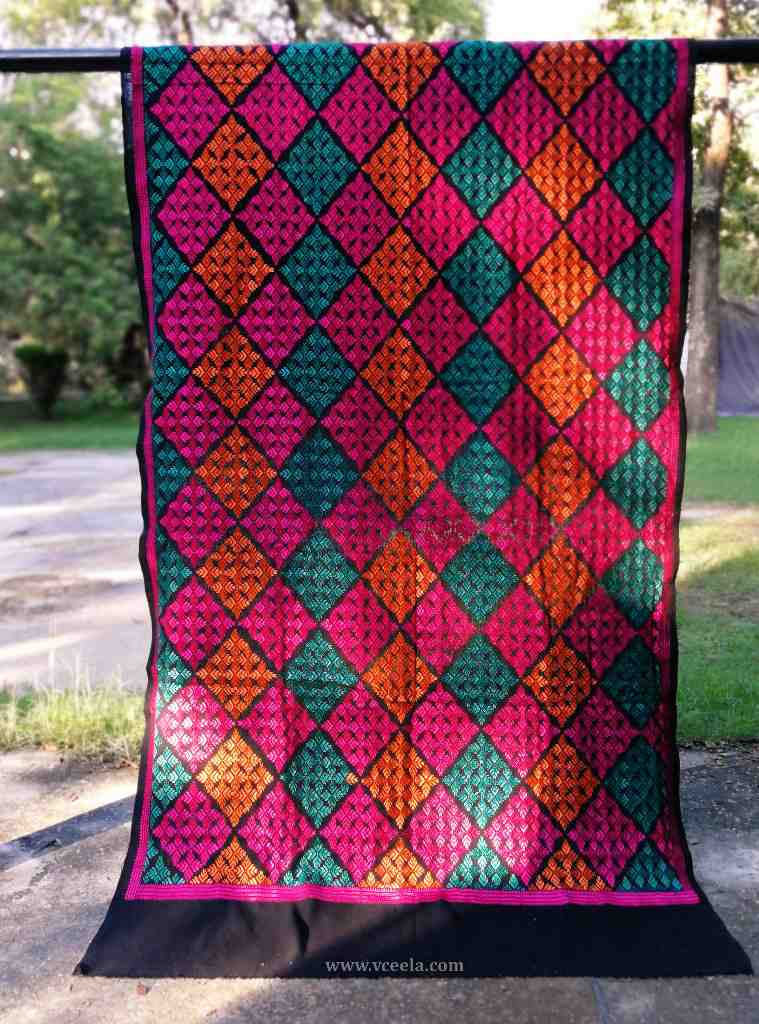 Embroidered Phulkari Shawl