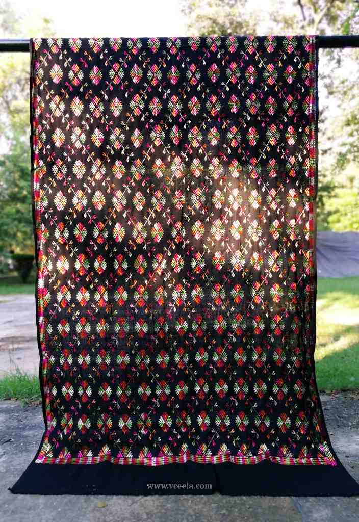 Embroidered Phulkari Shawl 