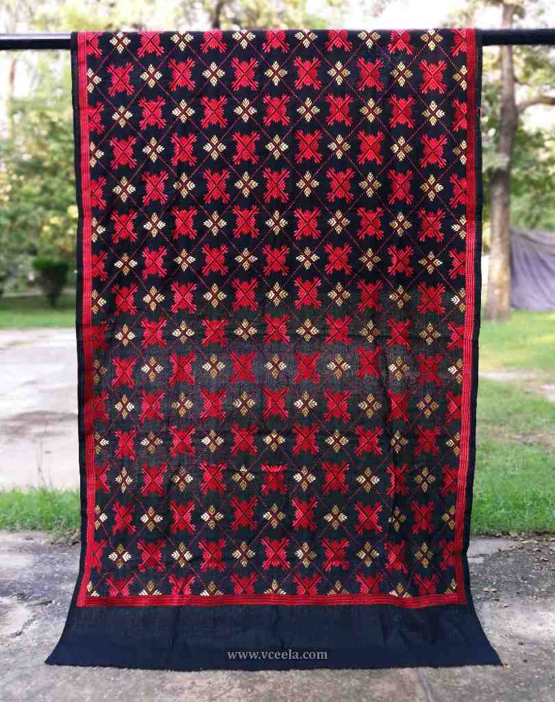 Embroidered Phulkari Shawl 