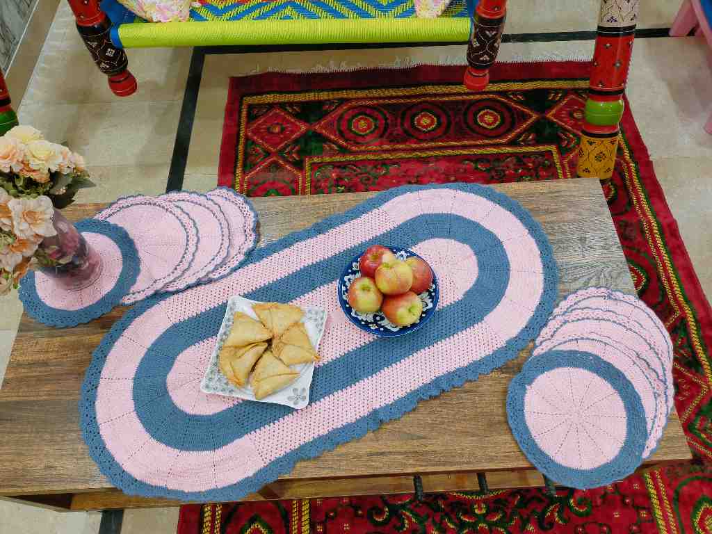 Crochet Table Runner Set