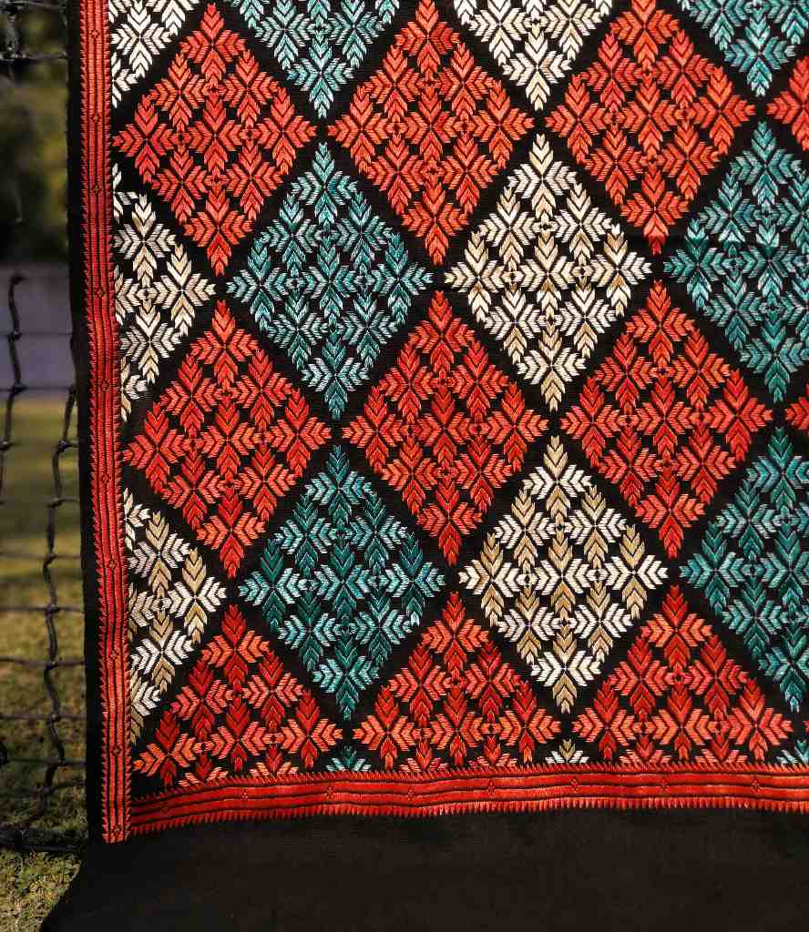 Embroidered Phulkari Shawl  