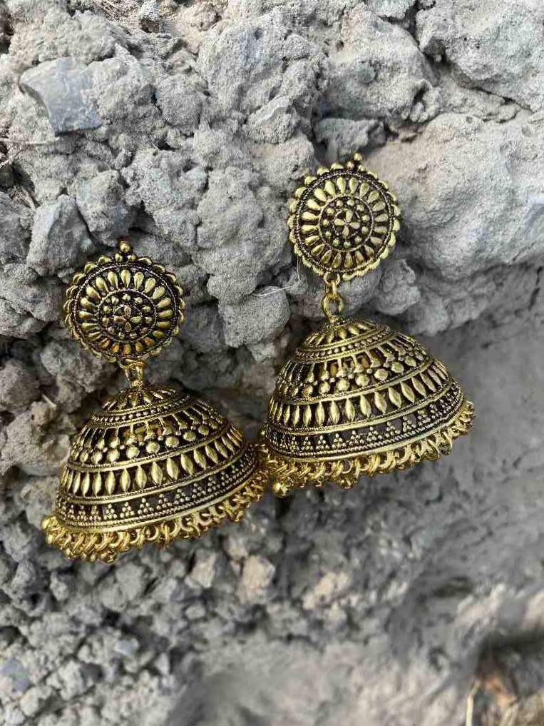 Antique oxidized Jhumkay Earrings  