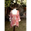 Embroidered Pink Silk Shirt