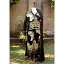 Embroidered Black Suit with Chicken Fabric Trouser