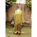 Yellow Long Shirt with Beads Work