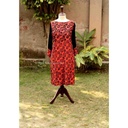 Embroidered Red Shirt with Beads Work