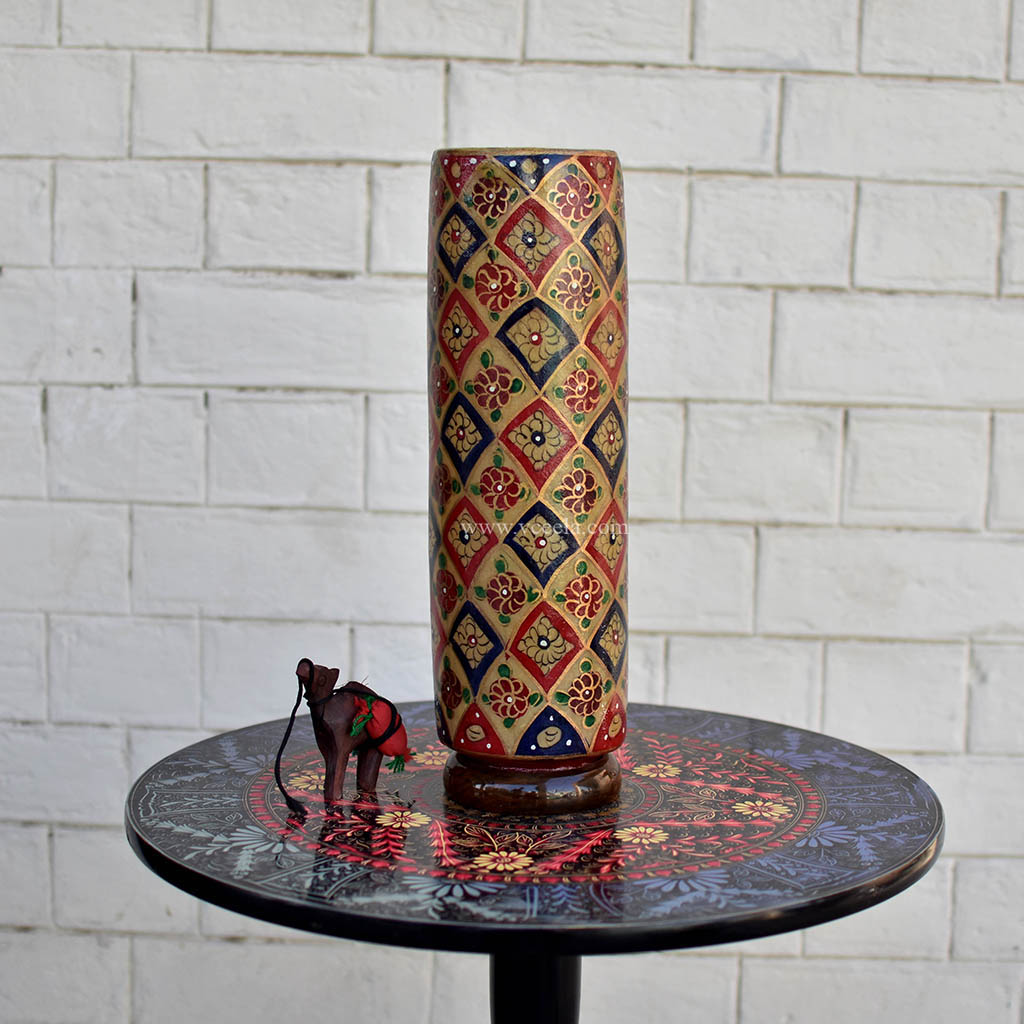 Hand Painted Camel Skin Lamp