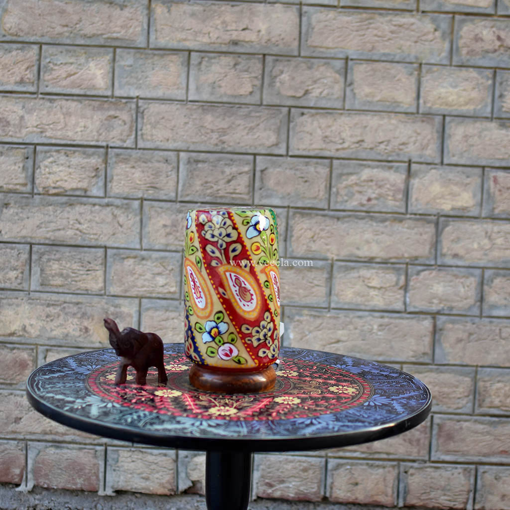 Hand Painted Camel Skin Lamp