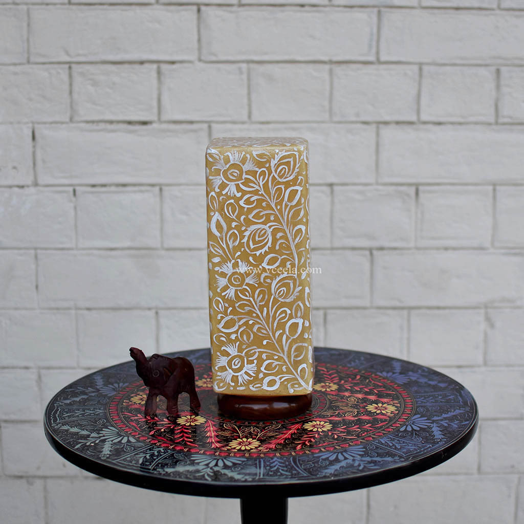 Hand Painted Camel Skin Lamp