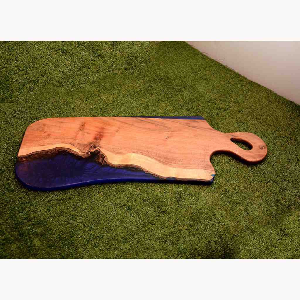 Blue Wooden cheese boarder Tray 