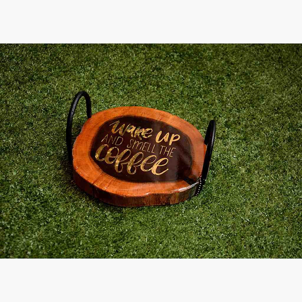 Wooden Serving Platter with Long Handle