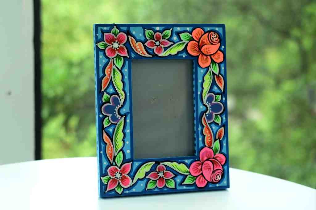 Wooden Truck Design Photo Frame, Handcrafted Hand painted Multicolor Photo Frame, Truck Design Wall store Hanging Photo Frame for Wall Home Decor