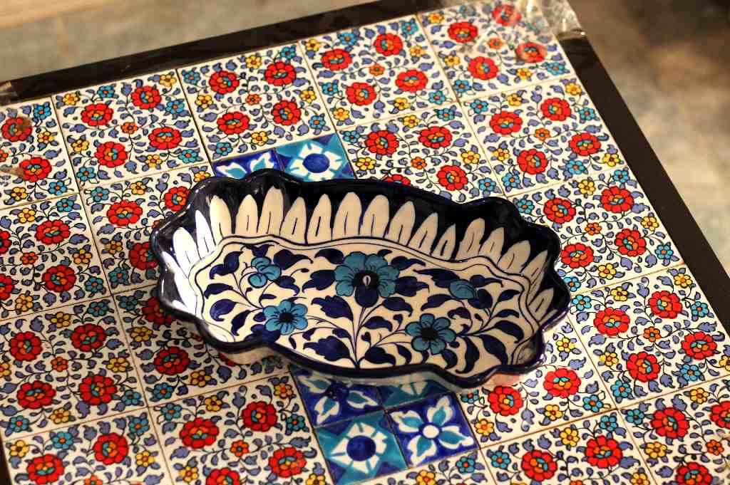 Blue Pottery Custard Dish