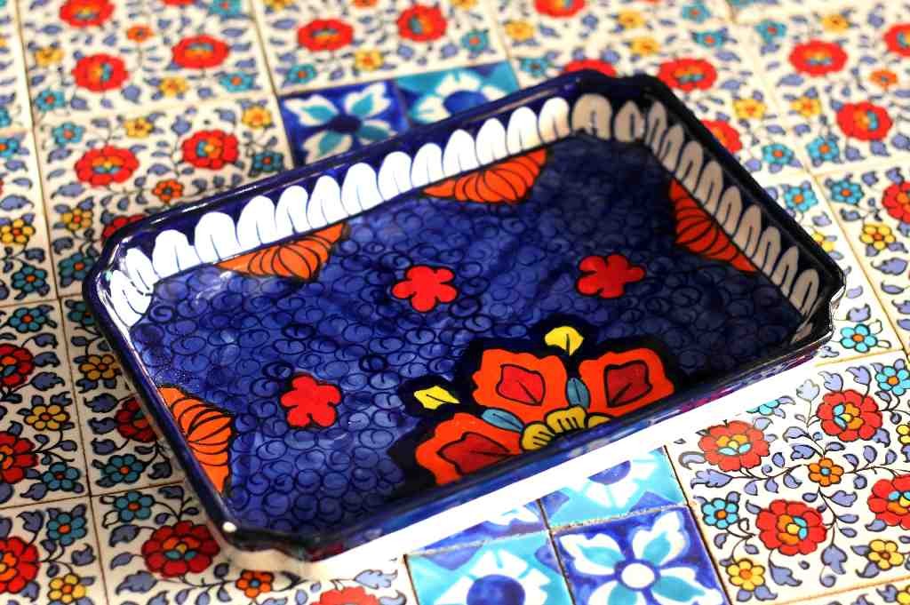 Blue Pottery Cookie Dish
