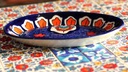 Blue Pottery Over Tray