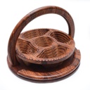 Handcrafted Wooden Collapsible Basket