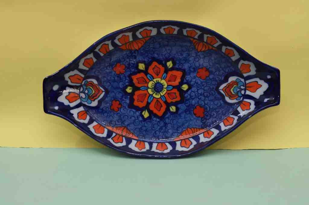Blue Pottery Rice Dish