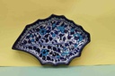 Blue Pottery Leaf Dish