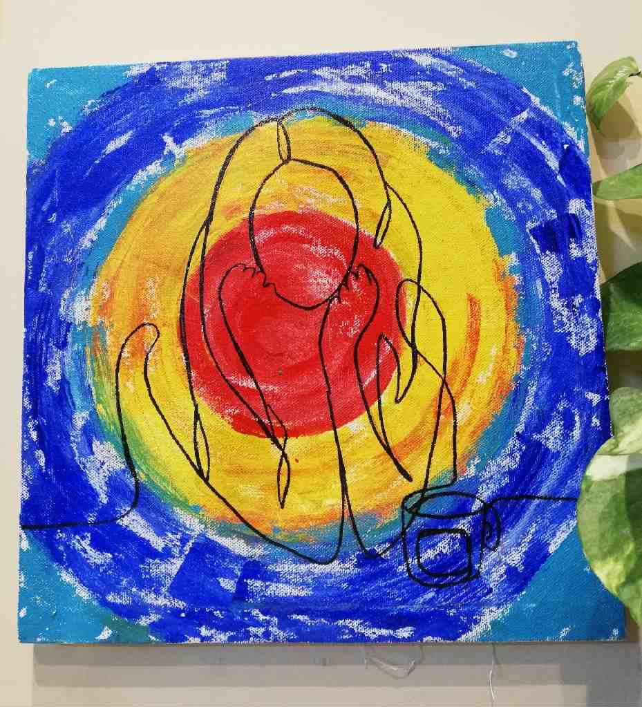 Thinking Girl Painting