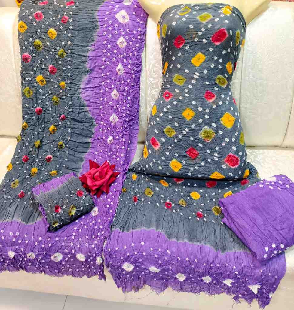 Traditional Handmade Rajasthani Chunri (3-Piece)