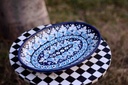 Blue Pottery Fruit Dish