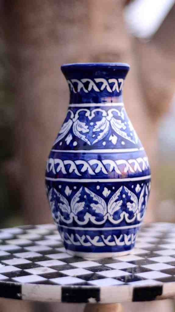 Blue Pottery Medium Vase