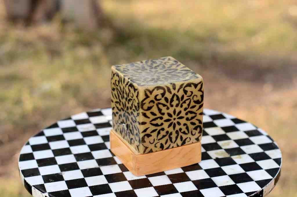 Camel Skin Square Shape Lamp