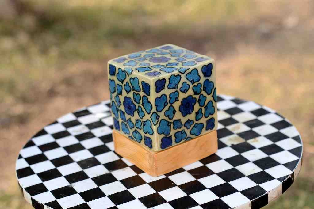 Camel Skin Square Shape Lamp