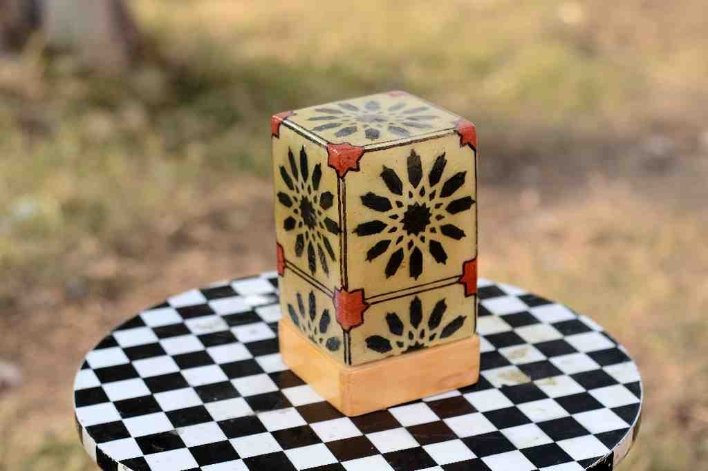 Camel Skin Square Shape Lamp