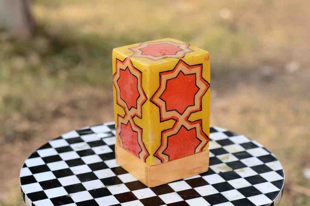 Camel Skin Square Shape Lamp