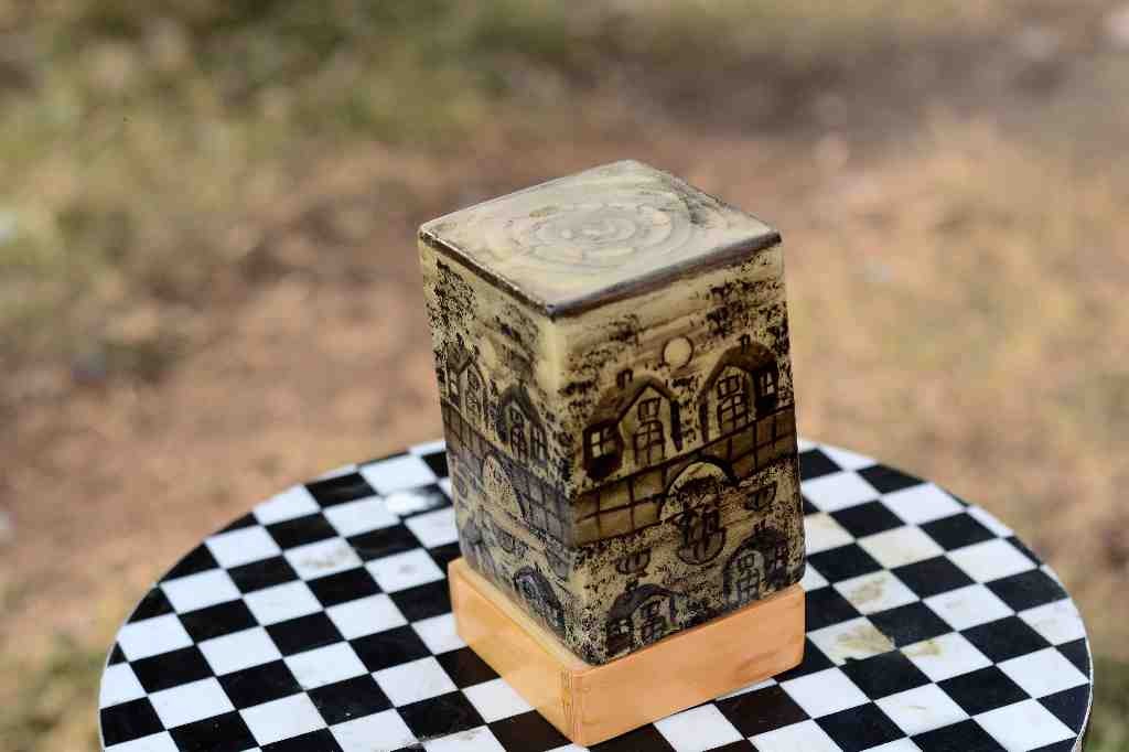 Camel Skin Square Shape Lamp