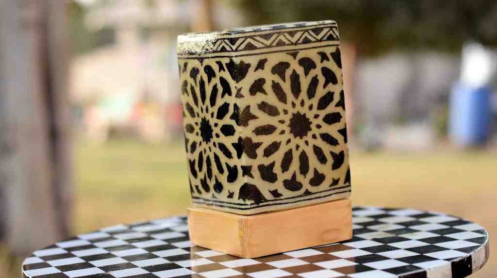 Camel Skin Square Shape Lamp