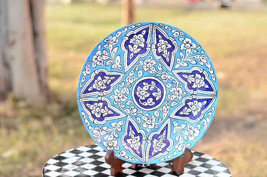 Naqashi Art Hand Painted Wooden Plate