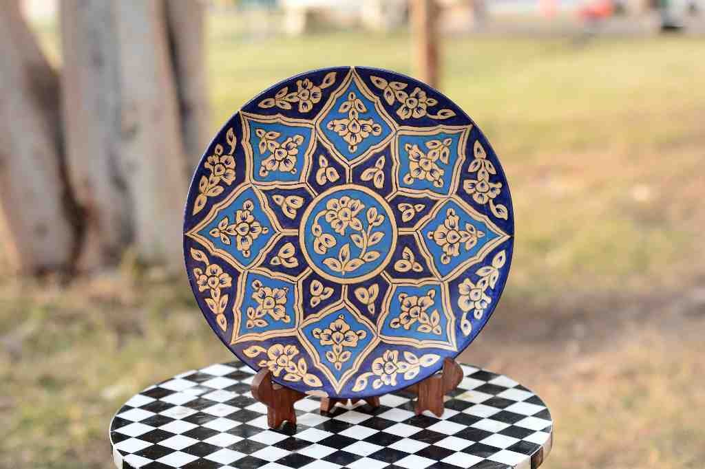 Naqashi Art Hand Painted Wooden Plate