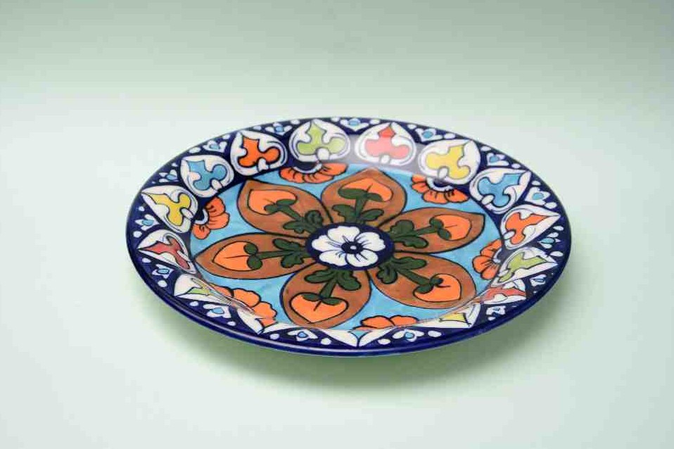Blue Pottery Dinner Plate