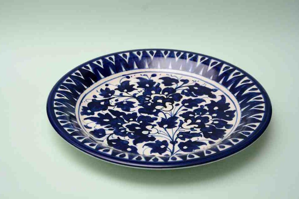 Blue Pottery Dinner Plate