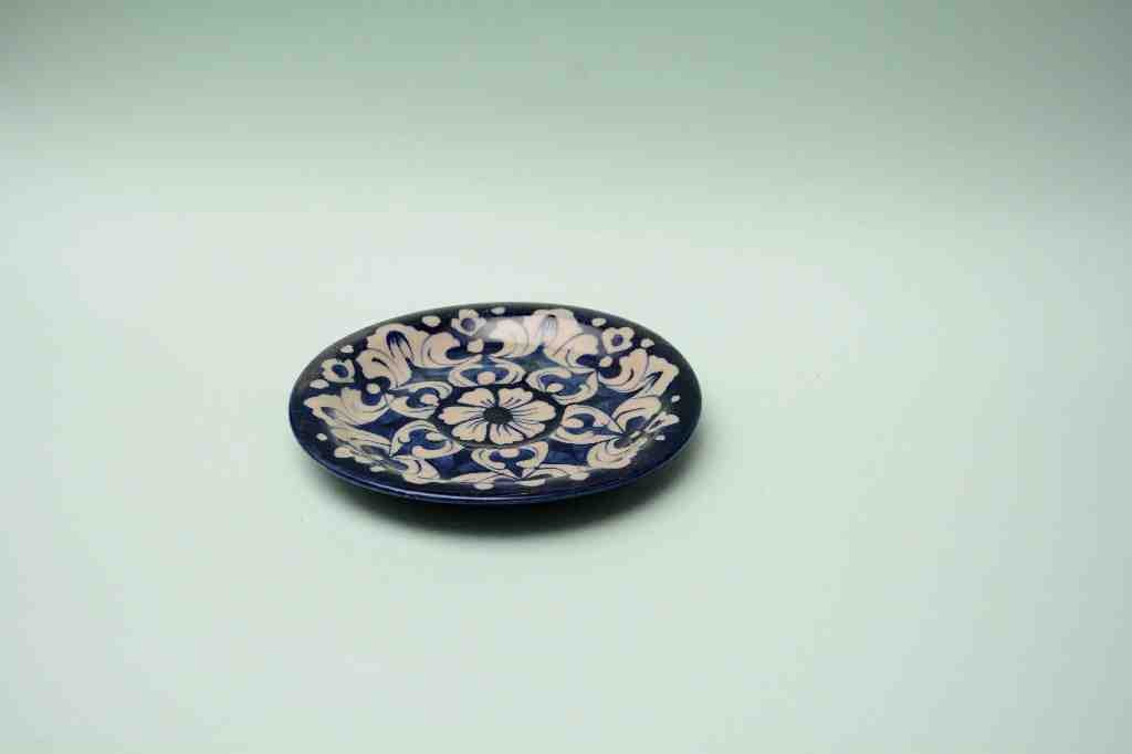 Blue Pottery Saucer Plate