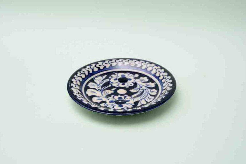 Blue Pottery Saucer Plate