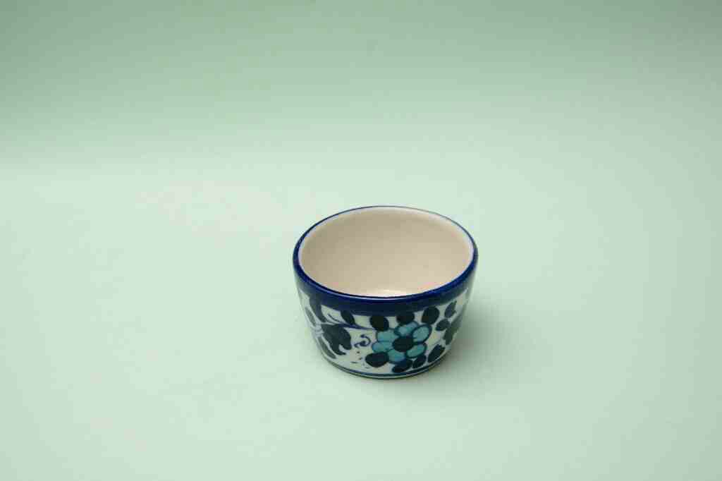 Blue Pottery Butter Cup