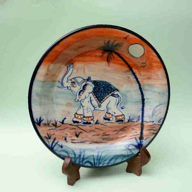 Blue Pottery Decorative Art Plate