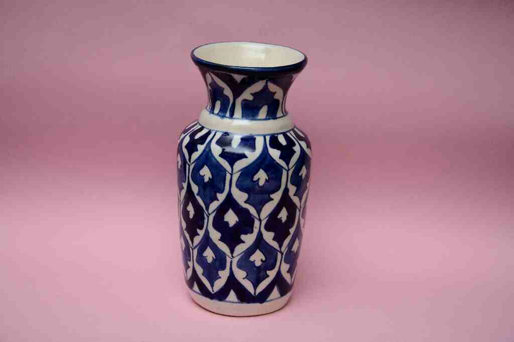 Blue Pottery Medium Flower Vase