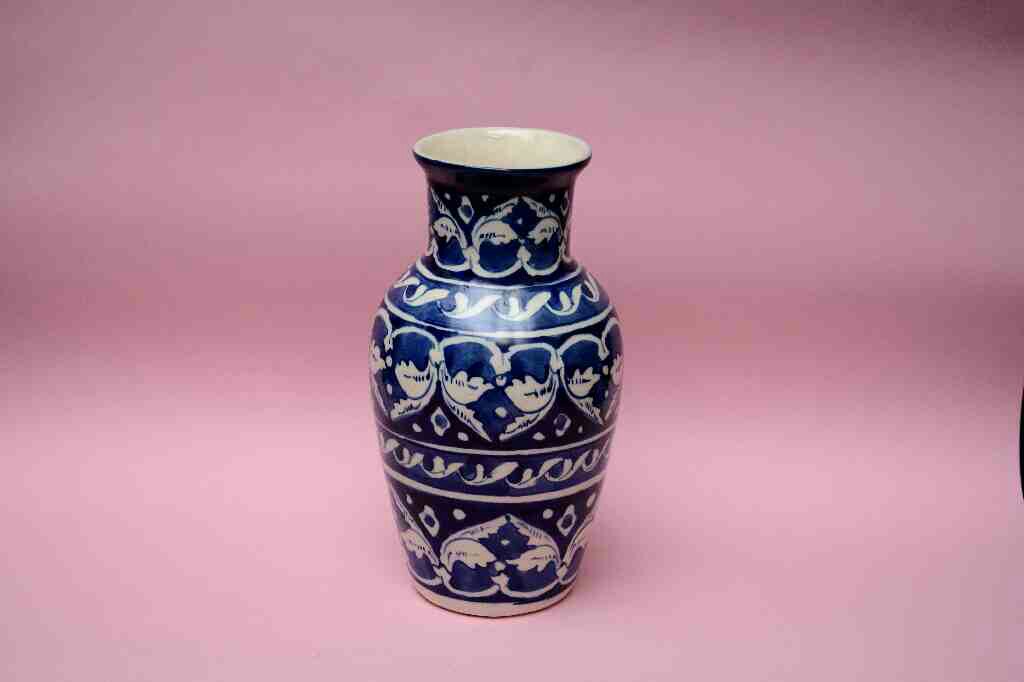 Blue Pottery Medium Flower Vase