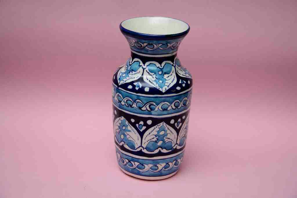 Blue Pottery Medium Flower Vase