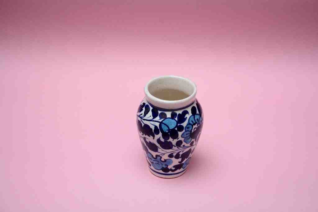 Blue Pottery Small Flower Vase