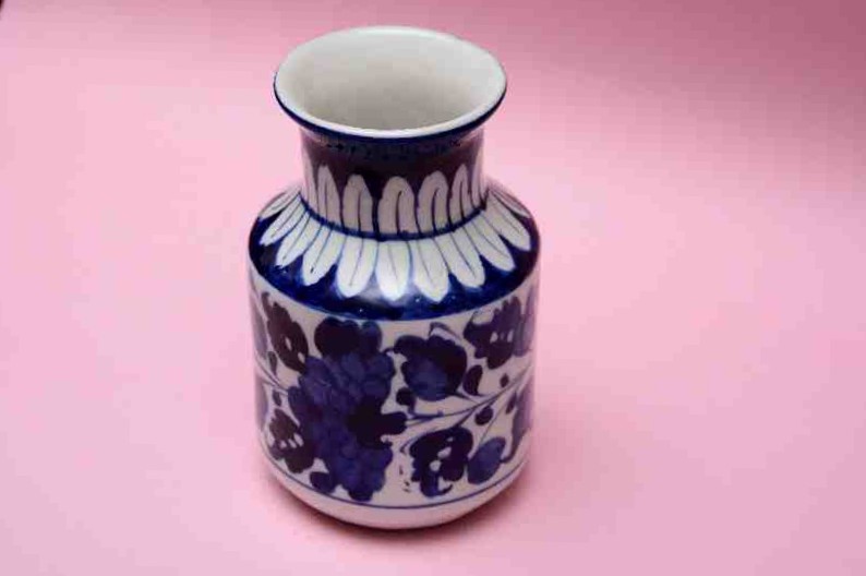 Blue Pottery Small Flower Vase